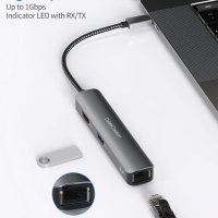 USB C хъб 6 в 1 CableCreation с 4K HDMI, Ethernet Gigabit порт, 3хUSB 3.0, снимка 5 - Други - 35109144