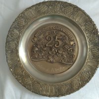 Цинкова чиния за стена, снимка 1 - Антикварни и старинни предмети - 37424034