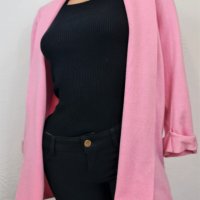 Дамска тънка розова жилетка, снимка 6 - Жилетки - 40210375