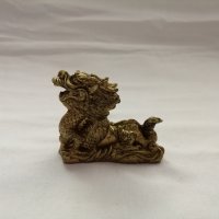 Сувенир малка статуетка китайски дракон в бронзов цвят, снимка 5 - Декорация за дома - 44466513