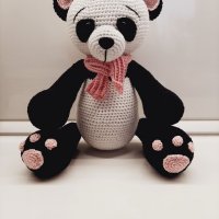 Ръчно плетена играчка Панда, снимка 3 - Други - 32041889