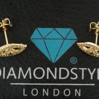 Позлатени дамски обеци с форма на Око марка Diamond style, снимка 3 - Обеци - 31577557