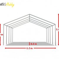 Професионална шатра 6х8м, водоустойчив PVC брезент 500гр/м2, снимка 3 - Други - 29174549