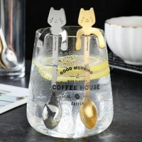 Комплект чаени лъжички котка, снимка 2 - Прибори за хранене, готвене и сервиране - 44477903
