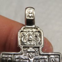 сребърен синджир с сребърно кръстче с Исус Христос и вси светии, снимка 2 - Колиета, медальони, синджири - 29733609
