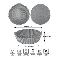 Универсална Силиконова тавичка против изгаряне за готвене на храна за еър фрайър, снимка 5 - Форми - 42288646