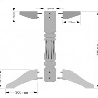 Дървена основа за маса / Крак за маса от бук / стругован крак, снимка 6 - Маси - 31999037