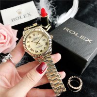 Луксозен дамски ръчен часовник Rolex, стилен Ролекс , водоустойчив, снимка 7 - Дамски - 37074609