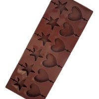 12 бр сърце звезда силиконов молд форма за направа на близалки на клечка декор торта фондан шоколад, снимка 1 - Форми - 39759983