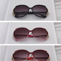 Дамски Слънчеви Очила с декорация на рамката и UV Защита, Различни цветове, снимка 1 - Слънчеви и диоптрични очила - 44173814