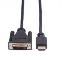 Кабел DVI към HDMI Roline 11.04.5532 Черен, 3м DVI-D to HDMI High Speed, снимка 3 - Кабели и адаптери - 31361753