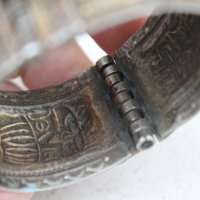 Сребърна възрожденска гривна с позлата, снимка 9 - Антикварни и старинни предмети - 38288817