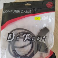 Захранващ кабел за настолен компютър, 1м, -50% намаление, снимка 1 - Кабели и адаптери - 38461497