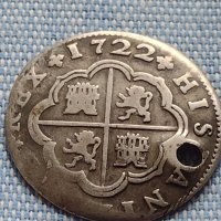 Сребърна монета 2 реала 1722г. Филип пети Севиля Испания 18704, снимка 6 - Нумизматика и бонистика - 42903852