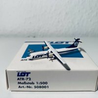 ATR-72 LOT самолет - мащаб 1:500 на HERPA Wings моделът е нов в кутийка, снимка 1 - Колекции - 29574584