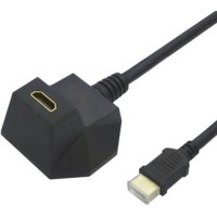 Кабел HDMI M - HDMI F 5м Digital One SP01233 С ъглов накрайник на 90°, снимка 1 - Кабели и адаптери - 31401038