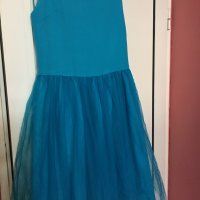 Дамска синя рокля пачка, снимка 6 - Рокли - 36619089