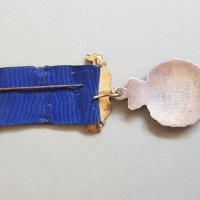 Сребърен 1920 емайл Медал Орден Масонски Англия Бирмингам, снимка 6 - Антикварни и старинни предмети - 42484556