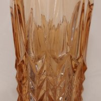 Винтидж стъклена ваза в розово злато, снимка 3 - Антикварни и старинни предмети - 40209238