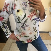 Дамска блуза на цветя, снимка 7 - Блузи с дълъг ръкав и пуловери - 30260173
