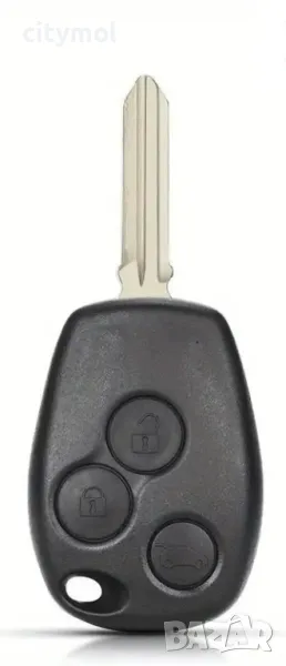 Кутийка за ключ Renault с 3 бутона/острие HU136 за Renault/Dacia:Clio, Kangoo, Master, Modus, Trafic, снимка 1