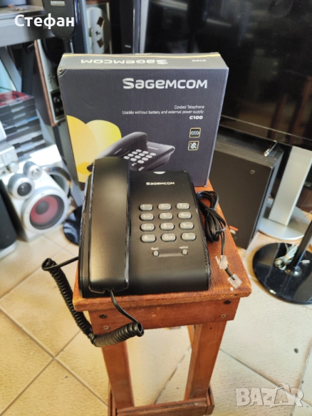 Стационарен телефон Sagemcom C100 Стационарен домашен телефон. НОВ! , снимка 1