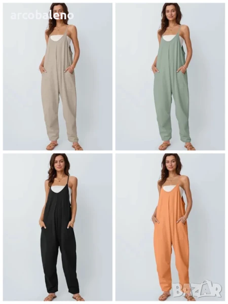 Дамски ежедневен гащеризон с тиранти, 4цвята , снимка 1