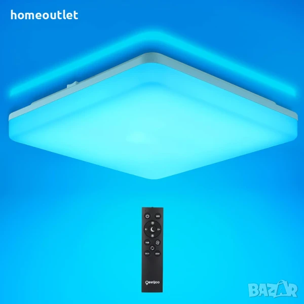 ПРОМОЦИЯ 24W RGB LED плафон с дистанционно и регулируема светлина OEEGOO LS-CL-C24W-DIM+RGB, снимка 1
