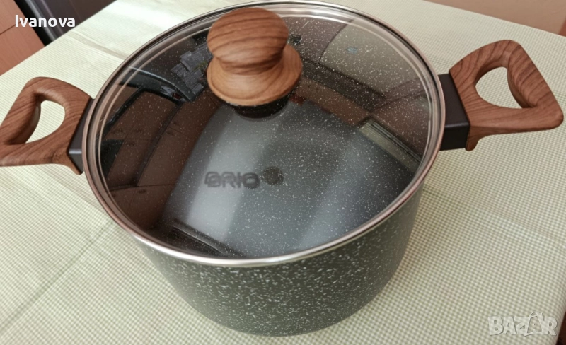 Тенджера BRIO с мраморно незалепващо покритие, снимка 1