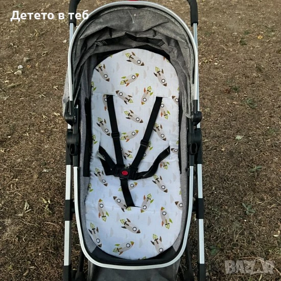 Постелка Лукс против изпотяване муслин Ракети, снимка 1