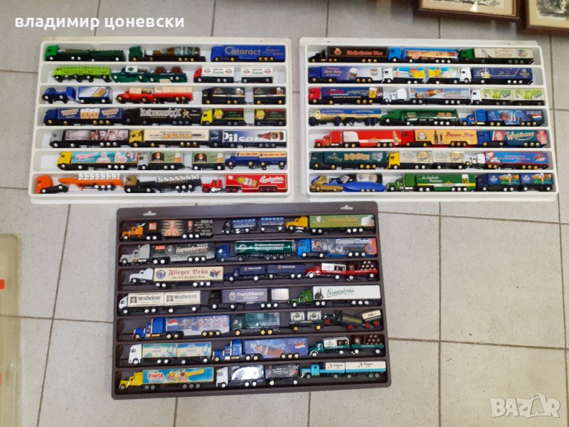 Голяма колекция камиончета TIR,рекламиращи бира,камион,количка,играчка, снимка 1