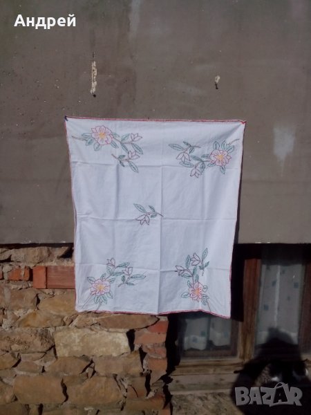 Старинна бродирана покривка #38, снимка 1