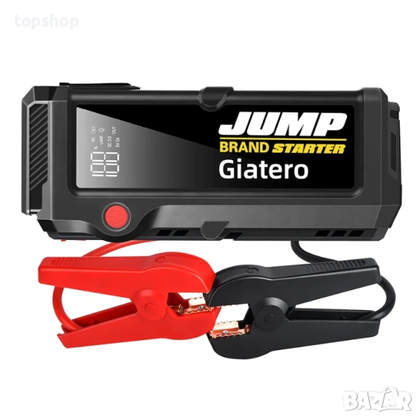 Нов GIATERO джъмп стартер 4000A / 23800mAh бензин/ дизел, авариен стартер за кола и мотоциклет..., снимка 1