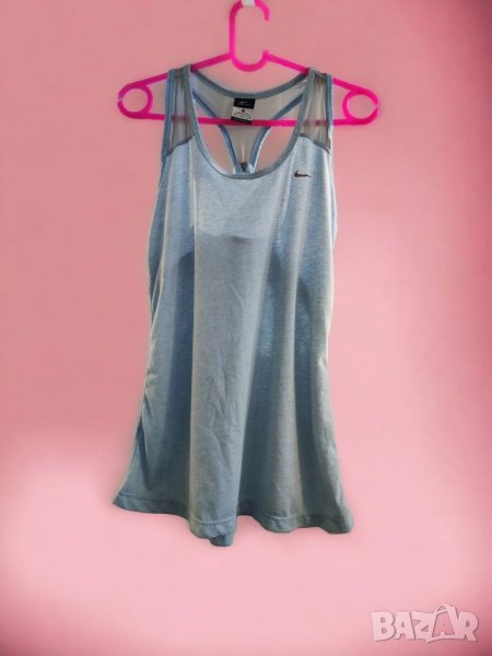 NIKE Dri-fit M размер дамски потник, син цвят, спортен потник, снимка 1