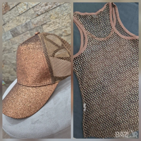 Комплект шапка и потник , снимка 1