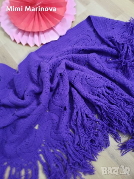 Супер наситено лилаво пончо, снимка 1