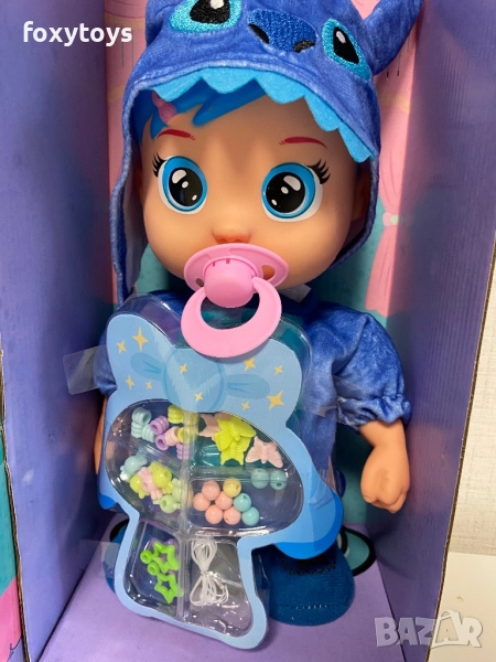 Ходещо и плачещо бебе кукла Стич,мъниста за гривна, Cry babies, Stitch, снимка 1