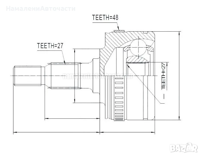 Предно външно каре 3300036 NPZME002 Mercedes Vito, снимка 1