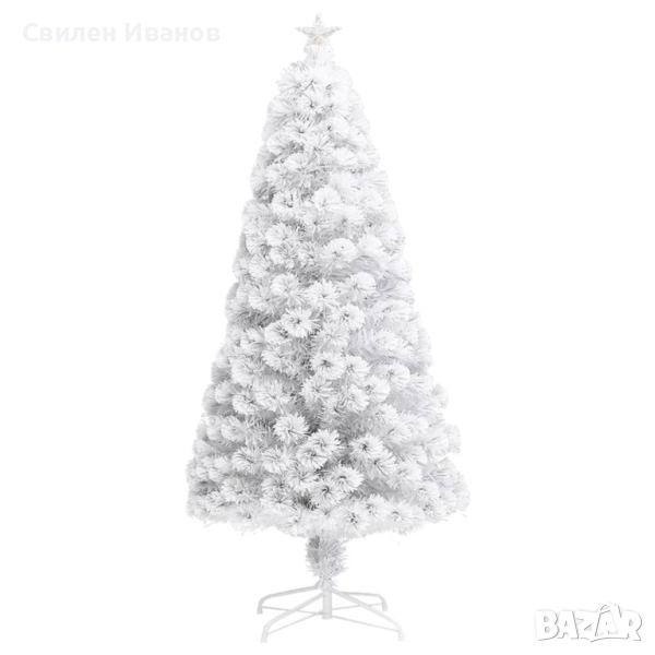 Изкуствена коледна елха - бяла, снимка 1