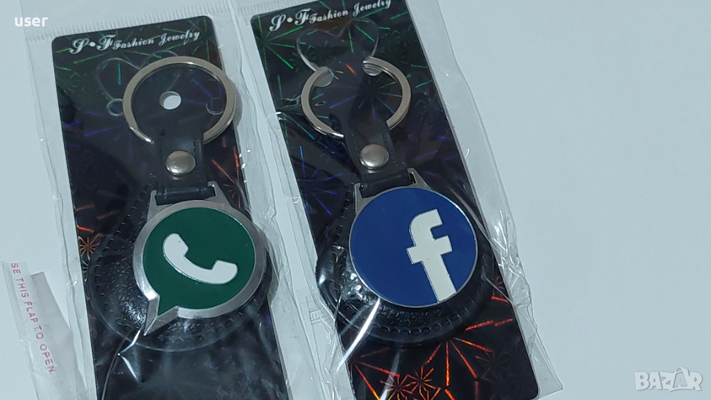 Кожен ключодържател Facebook Whatsup, снимка 1