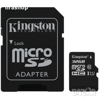 ФЛАШ КАРТА SD MICRO 32GB KINGSTON SDCS2/32GB MicroSDHC, 32GB, Class 10, A1, Canvas Select Plus 100R, снимка 1