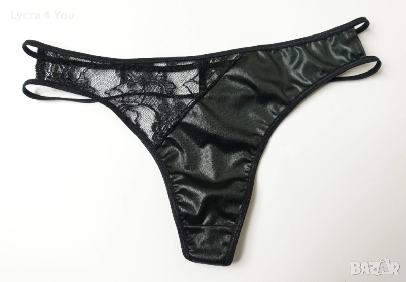 L дамска прашка с кожен ефект и двоен ластик на талията, снимка 1