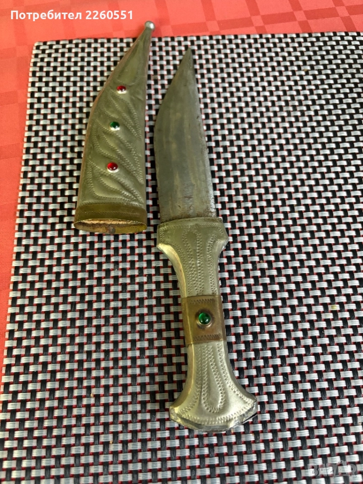 Ханджар месинг бронз стомана , снимка 1