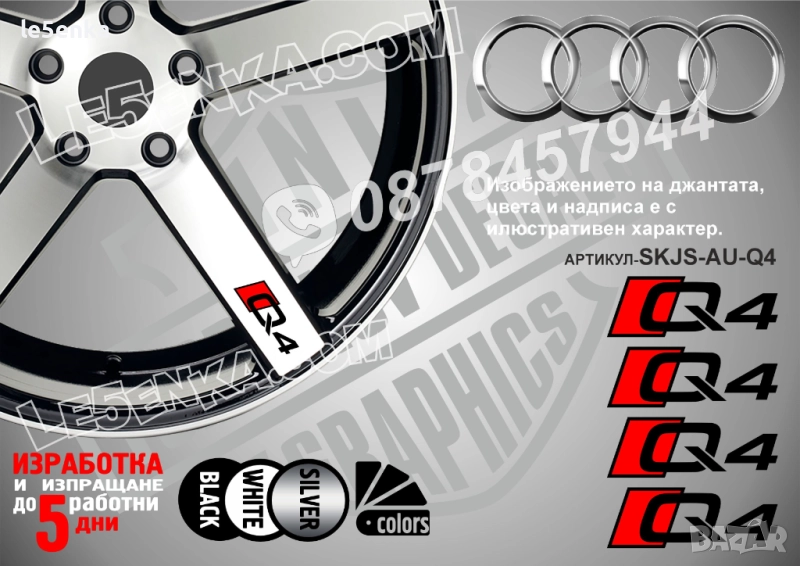 Audi Q4 надписи за спици, снимка 1