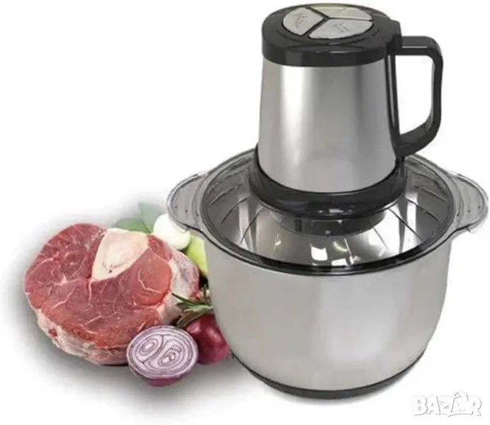 Професионален Електрически Чопър Месомелачка 5L, снимка 1