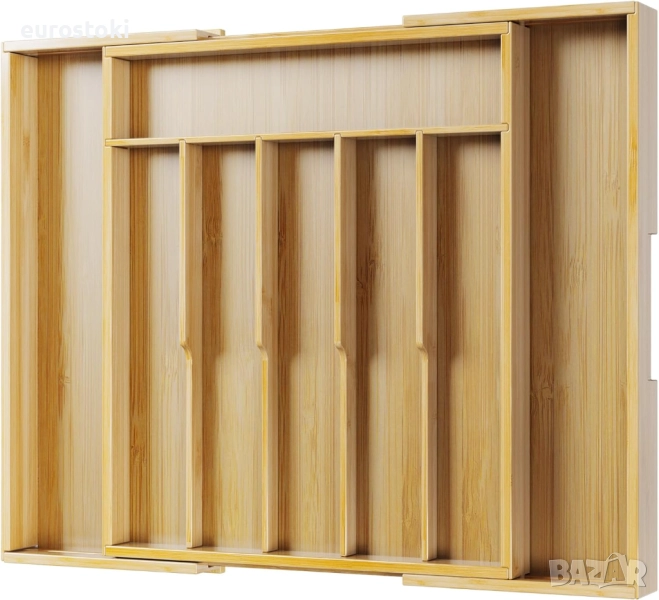 Kitsure Регулируем кухненски органайзер за прибори за хранене за чекмеджета с 8 отделения, снимка 1