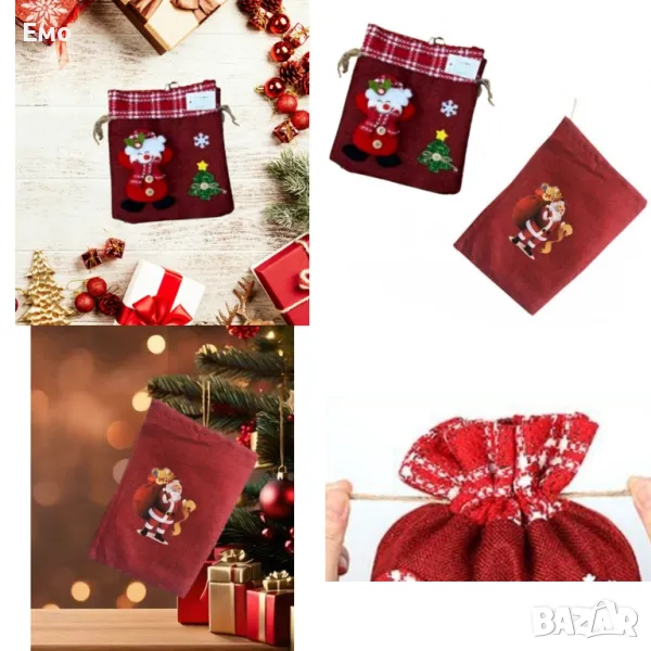 Празничен Коледен чувал за подаръци за малки или големи, снимка 1