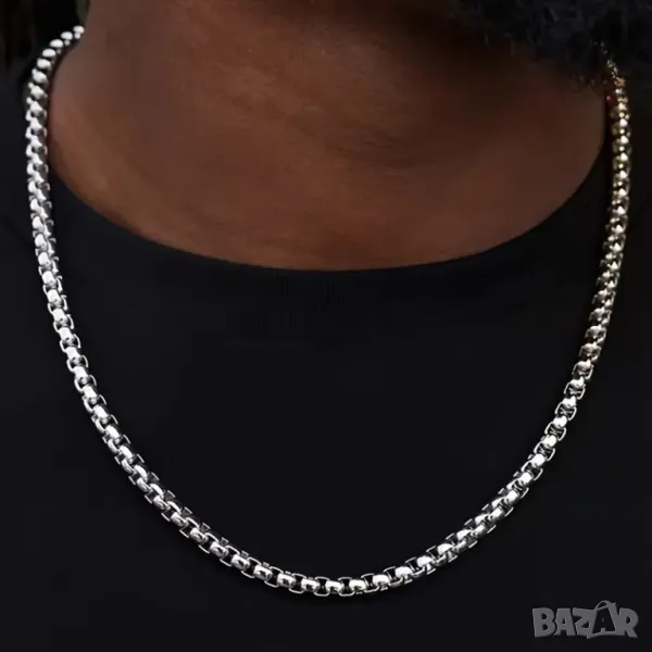 Сребърен синджир и гривна, снимка 1