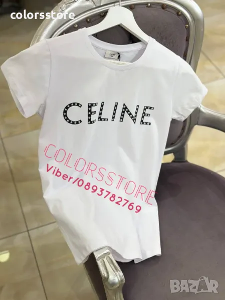 Бяла дамска тениска Celine/VL052, снимка 1