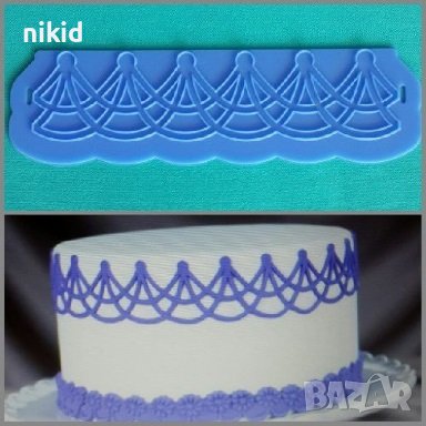 Висулки паяжина силиконов молд борд кант дантела украса декор торта, снимка 1